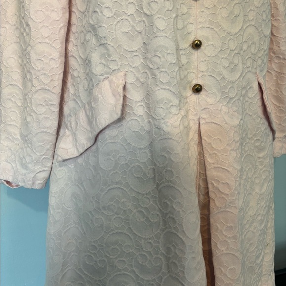 Vintage Light Pink Cotton 1960’s Nehru Mini Dress, Sz S - Picture 4 of 6